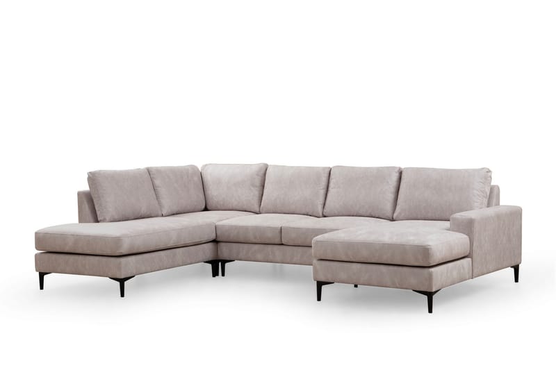 Svanabyn Sofa med Divan og Chaiselong 4-personers - Beige - Møbler - Sofaer - U Sofa