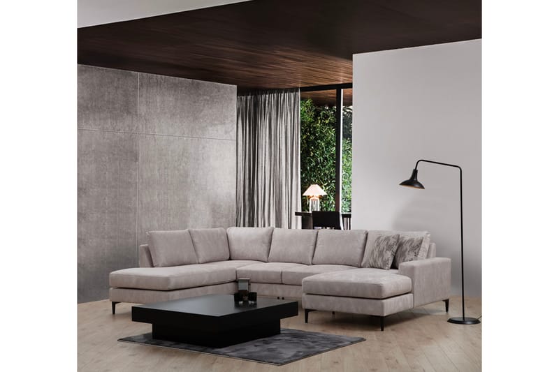 Svanabyn Sofa med Divan og Chaiselong 4-personers - Beige - Møbler - Sofaer - U Sofa