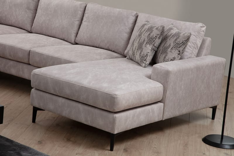 Svanabyn Sofa med Divan og Chaiselong 4-personers - Beige - Møbler - Sofaer - U Sofa