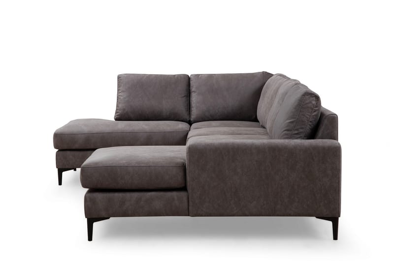 Svanabyn Sofa med Divan og Chaiselong 4-personers - Antracit - Møbler - Sofaer - U Sofa