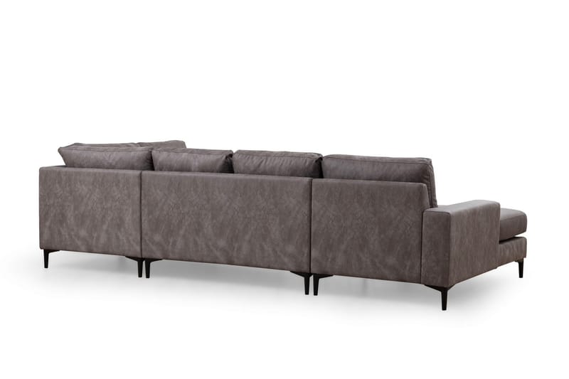 Svanabyn Sofa med Divan og Chaiselong 4-personers - Antracit - Møbler - Sofaer - U Sofa