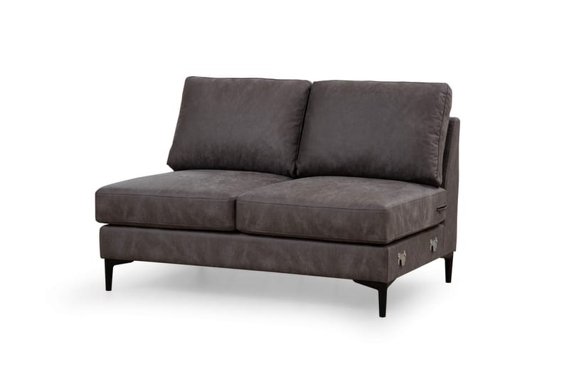 Svanabyn Sofa med Divan og Chaiselong 4-personers - Antracit - Møbler - Sofaer - U Sofa