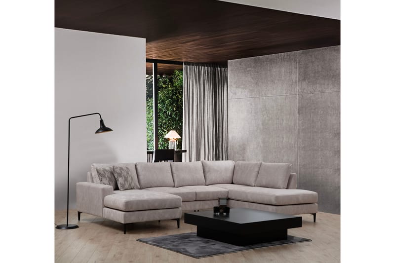 Svanabyn Sofa med Divan og Chaiselong 4-personers - Beige - Møbler - Sofaer - U Sofa