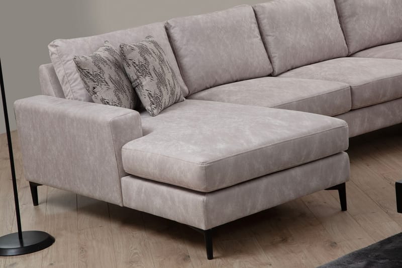 Svanabyn Sofa med Divan og Chaiselong 4-personers - Beige - Møbler - Sofaer - U Sofa