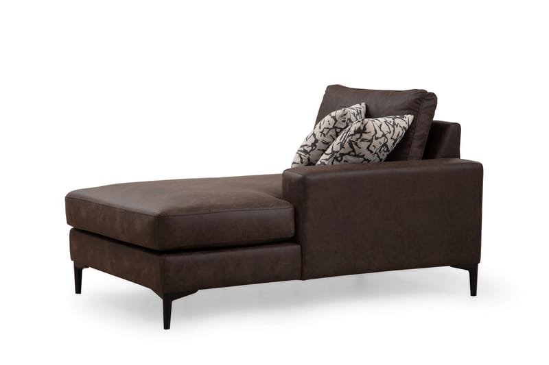 Svanabyn Sofa med Divan og Chaiselong 4-personers - Mørkebrun - Møbler - Sofaer - U Sofa