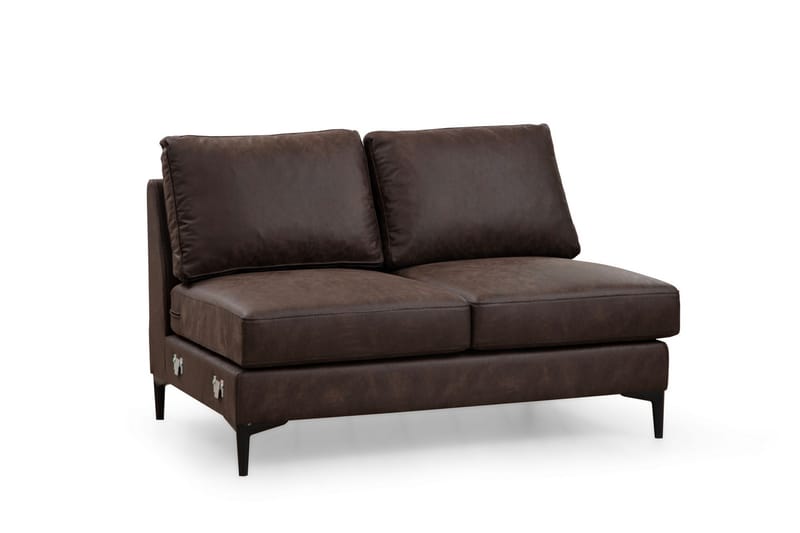 Svanabyn Sofa med Divan og Chaiselong 4-personers - Mørkebrun - M�øbler - Sofaer - U Sofa