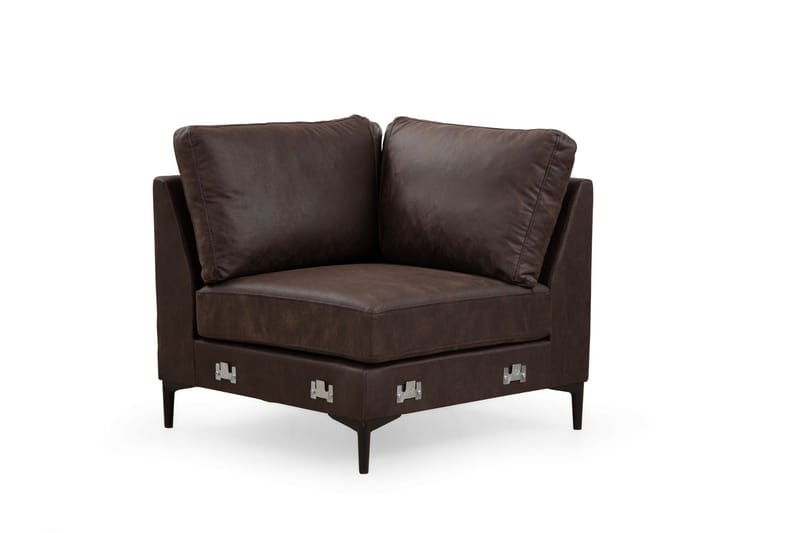 Svanabyn Sofa med Divan og Chaiselong 4-personers - Mørkebrun - Møbler - Sofaer - U Sofa