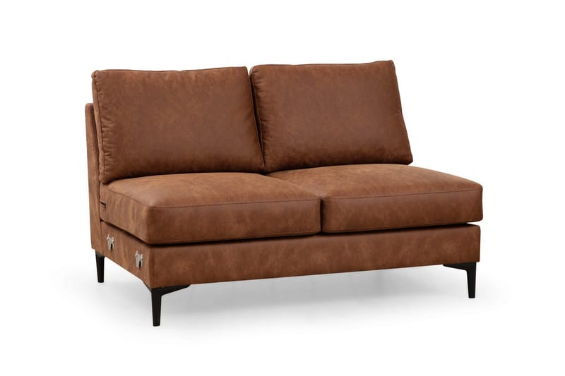 Svanabyn Sofa med Divan og Chaiselong 4-personers - Brun - Møbler - Sofaer - U Sofa