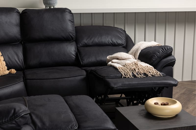 Sandra Recliner sofa - Sort - Møbler - Sofaer - Recliner sofaer - 4 personers biografsofa & reclinersofa