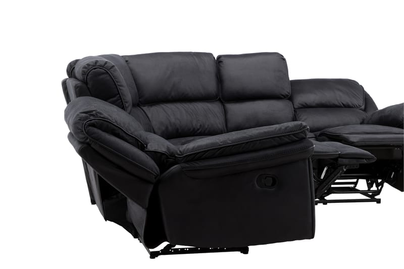 Sandra Recliner sofa - Sort - Møbler - Sofaer - Recliner sofaer - 4 personers biografsofa & reclinersofa