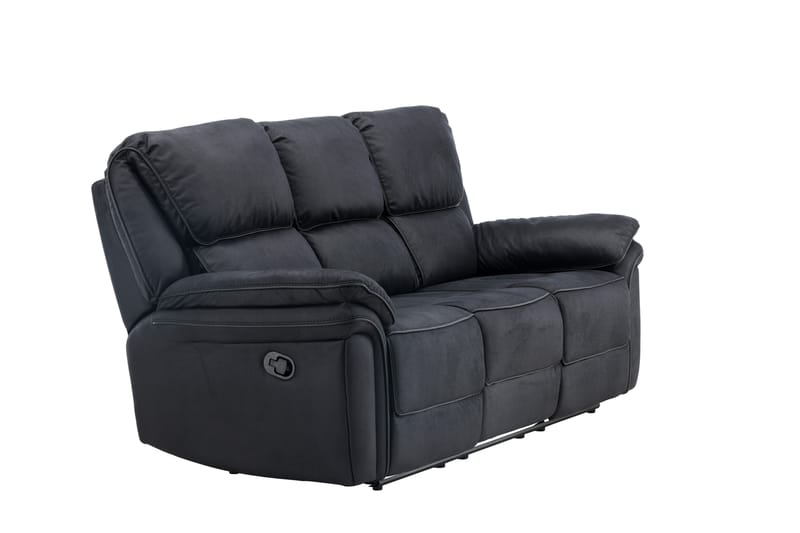 Saranda Recliner sofa - Sort - Møbler - Sofaer - Recliner sofaer - 3 personers biograsofa & reclinersofa