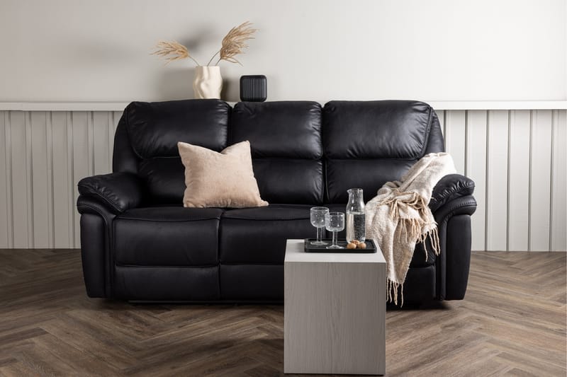 Saranda Recliner sofa - Sort - Møbler - Sofaer - Recliner sofaer - 3 personers biograsofa & reclinersofa