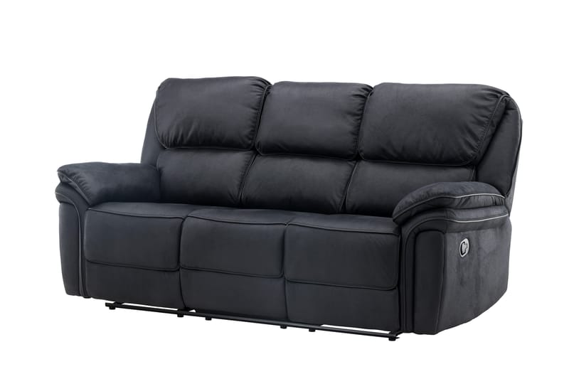 Saranda Recliner sofa - Sort - Møbler - Sofaer - Recliner sofaer - 3 personers biograsofa & reclinersofa