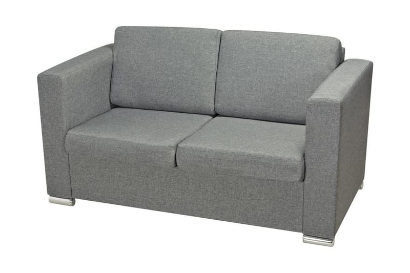 2 Pers. Sofa Lysegråt Stof - Grå - Møbler - Sofaer - 2 personers sofa