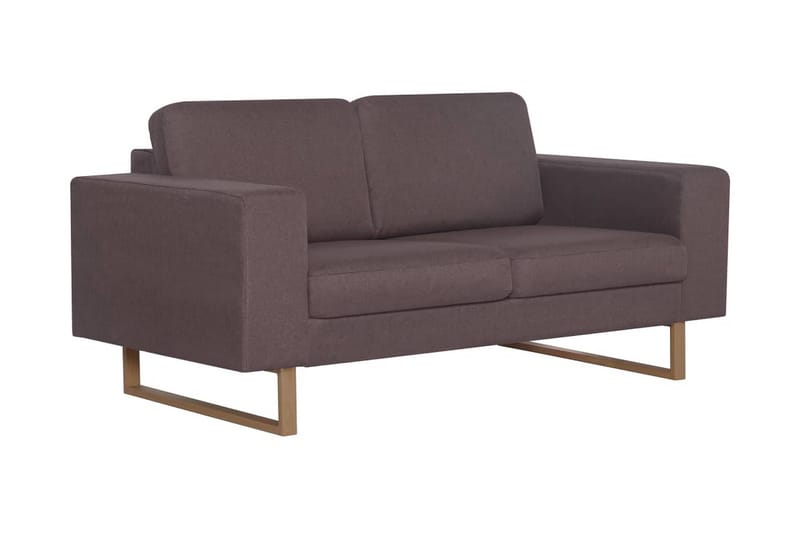 2-Personers Sofa I Stof Gråbrun - Brun - Møbler - Sofaer - 2 personers sofa