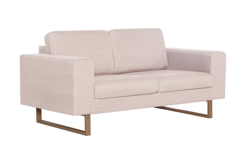 2-Personers Sofa I Stof Cremefarvet - Creme - Møbler - Sofaer - 2 personers sofa