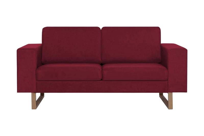 2-Personers Sofa I Stof Rødvinsfarvet - Rød - 2 personers sofa