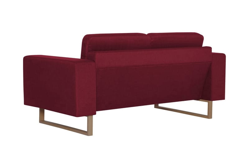 2-Personers Sofa I Stof Rødvinsfarvet - Rød - Møbler - Sofaer - 2 personers sofa