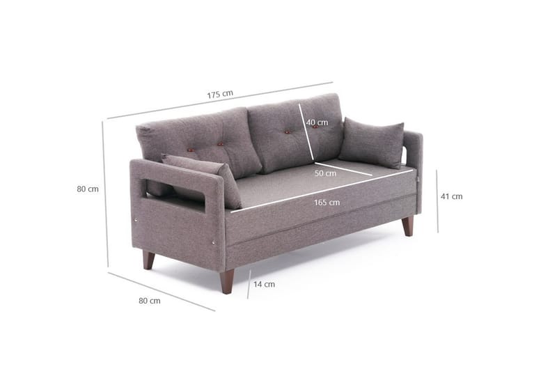 Angola Sofa 2-Pers. - Brun - Møbler - Sofaer - 2 personers sofa