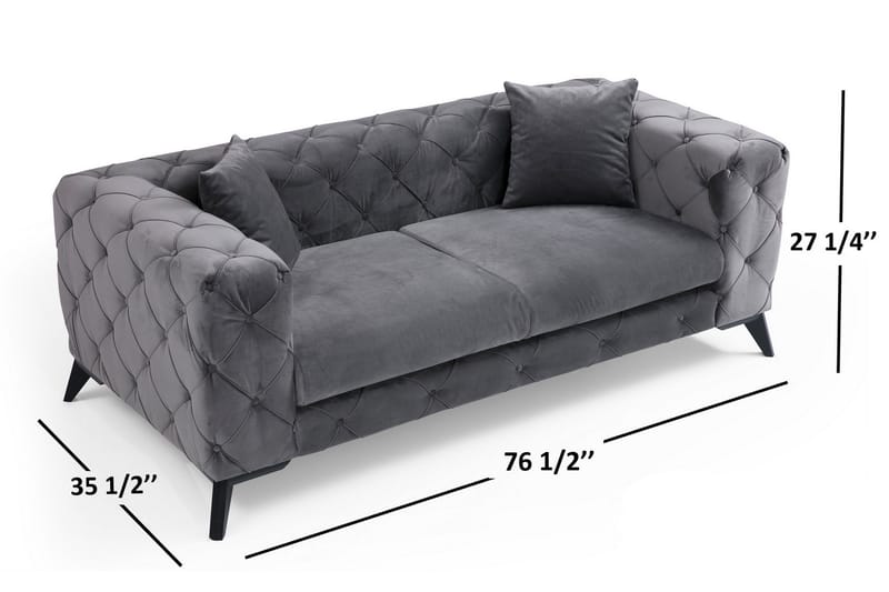 Beachport 2-personers Sofa - Antracit/Sort - Møbler - Sofaer - 2 personers sofa