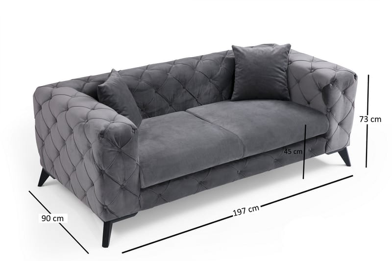 Beachport 2-personers Sofa - Antracit/Sort - Møbler - Sofaer - 2 personers sofa