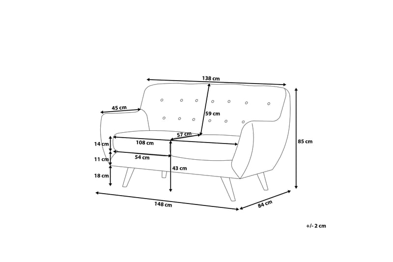 Bodo Sofa 2-4 sæder - Træ / natur - Møbler - Sofaer - 2 personers sofa