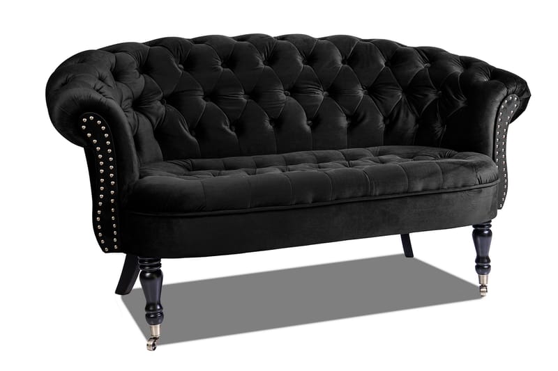 Chesterfield Ludovic Sofa 2-personers - Sort - Møbler - Sofaer - 2 personers sofa