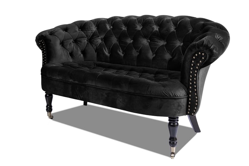 Chesterfield Ludovic Sofa 2-personers - Sort - Møbler - Sofaer - 2 personers sofa