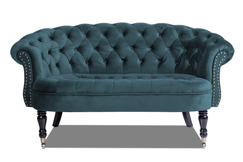 Chesterfield Ludovic Sofa 2-personers - Blågrøn - Møbler - Sofaer - 2 personers sofa