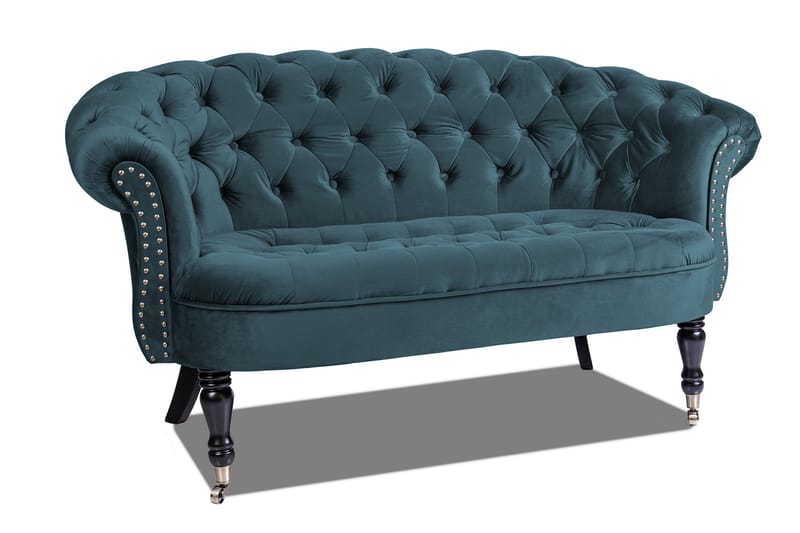 Chesterfield Ludovic Sofa 2-personers - Blågrøn - Møbler - Sofaer - 2 personers sofa