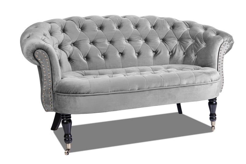 Chesterfield Ludovic Sofa 2-personers - Lysegrå - Møbler - Sofaer - 2 personers sofa