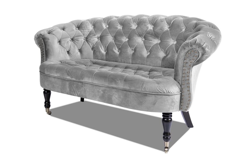 Chesterfield Ludovic Sofa 2-personers - Lysegrå - Møbler - Sofaer - 2 personers sofa