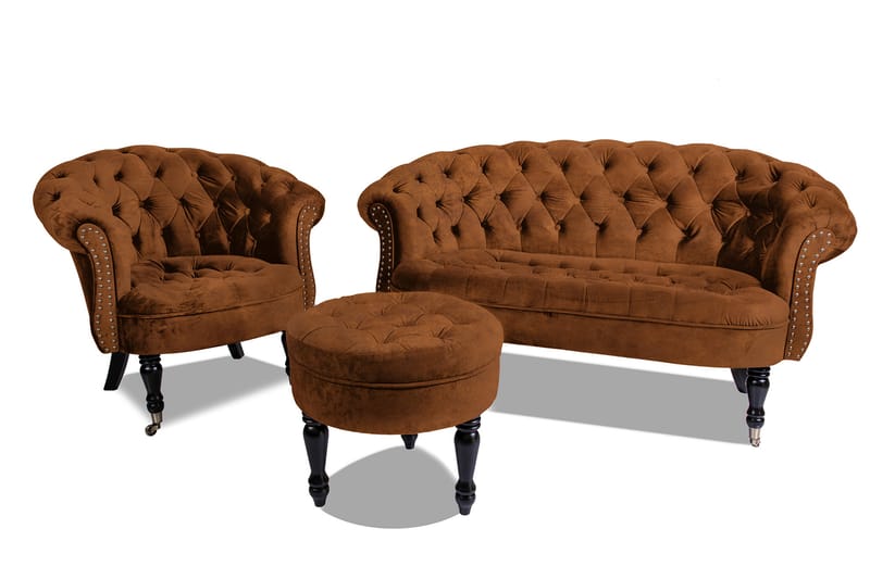 Chesterfield Ludovic Sofa 2-personers - Cognac - Møbler - Sofaer - 2 personers sofa