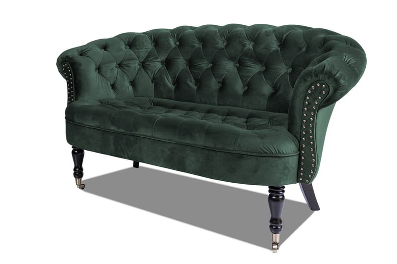 Chesterfield Ludovic Sofa 2-personers - Mørkegrøn - Møbler - Sofaer - 2 personers sofa