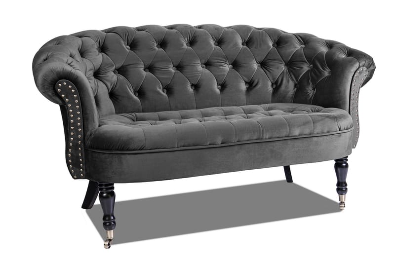 Chesterfield Ludovic Sofa 2-personers - Mørkegrå - Møbler - Sofaer - 2 personers sofa