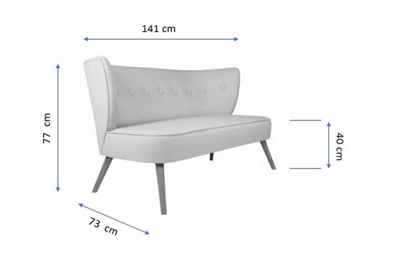 Clivocast 2-Pers. Sofa - Beige - Møbler - Sofaer - 2 personers sofa