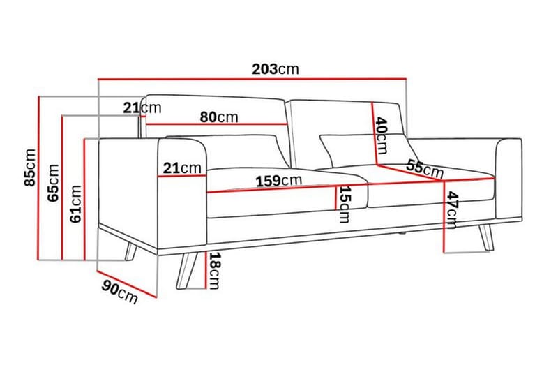 Copenhagen 2-pers Sofa - Lysegrå - Møbler - Sofaer - 2 personers sofa