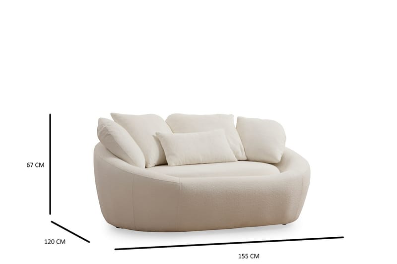 Dara Sofa 2-personers - Beige - Møbler - Sofaer - 2 personers sofa