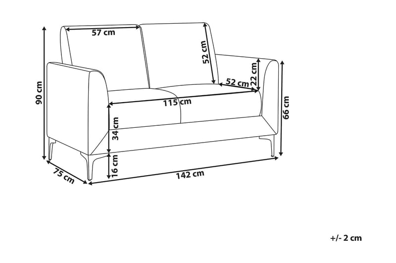 Fenes Sofa 2-4 pers - Blå - Møbler - Sofaer - 2 personers sofa