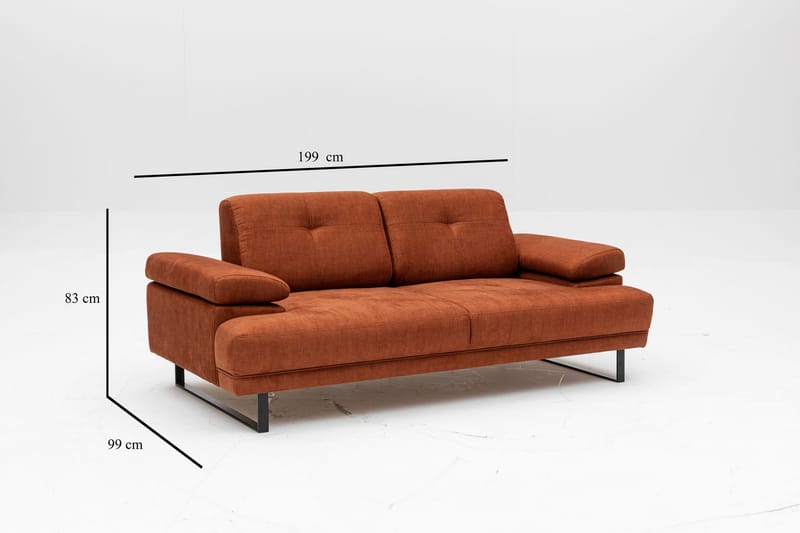 Kitimat Sofa 2-personers - Orange - Møbler - Sofaer - 2 personers sofa