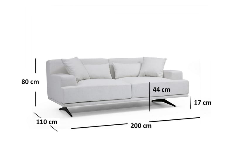 Lums 2-Pers. Sofa - Beige - Møbler - Sofaer - 2 personers sofa