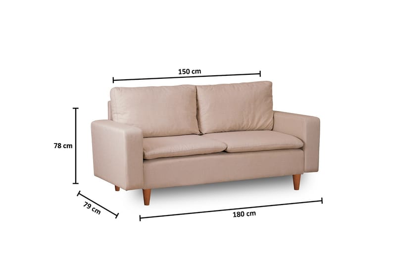 Lungo Sofa 2-personers - Beige - Møbler - Sofaer - 2 personers sofa