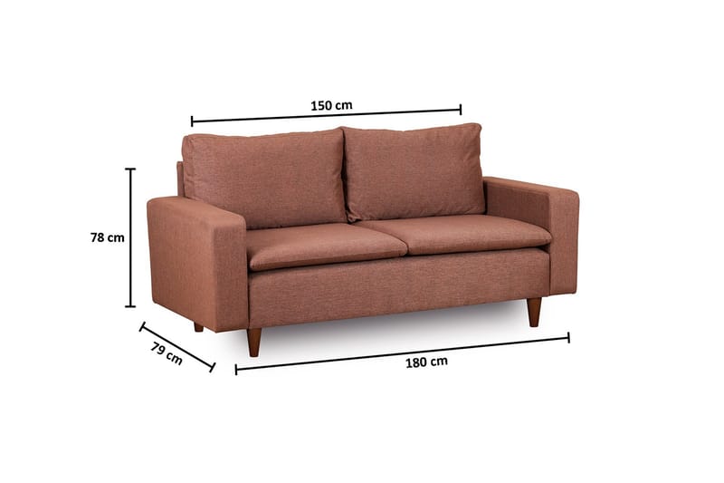 Lungo Sofa 2-personers - Lysebrun - Møbler - Sofaer - 2 personers sofa