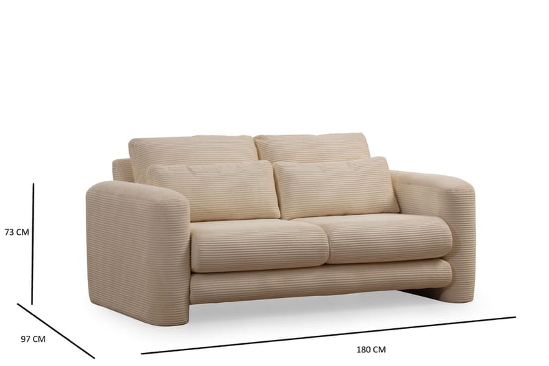 Makhan Sofa 2-personers - Beige - Møbler - Sofaer - 2 personers sofa