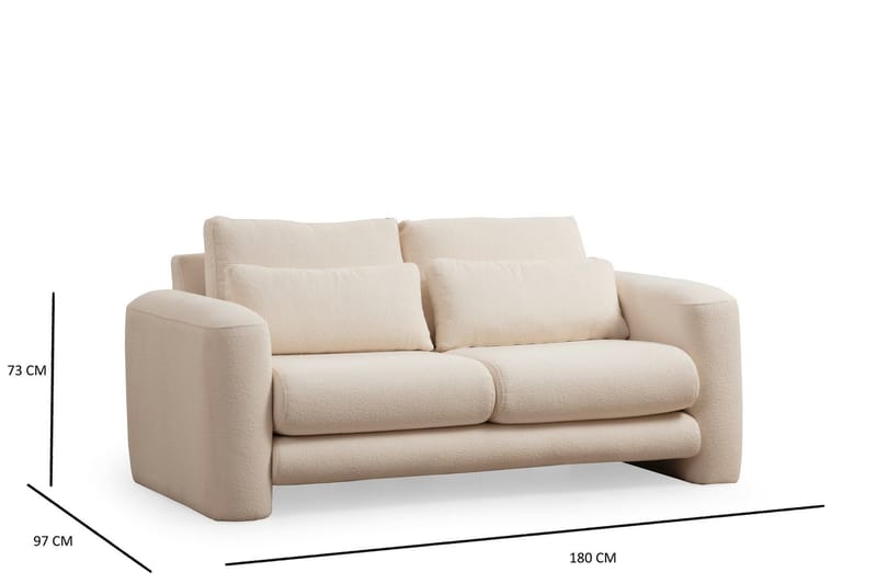 Makhan Sofa 2-personers - Lysebeige - Møbler - Sofaer - 2 personers sofa