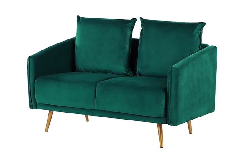 Maurana 2-Pers. Sofa - Velour/Grøn - Møbler - Sofaer - 2 personers sofa