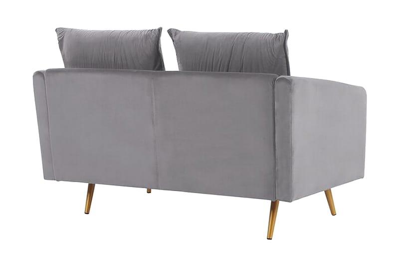 Maurana 2-Pers. Sofa - Velour/Grå - Møbler - Sofaer - 2 personers sofa