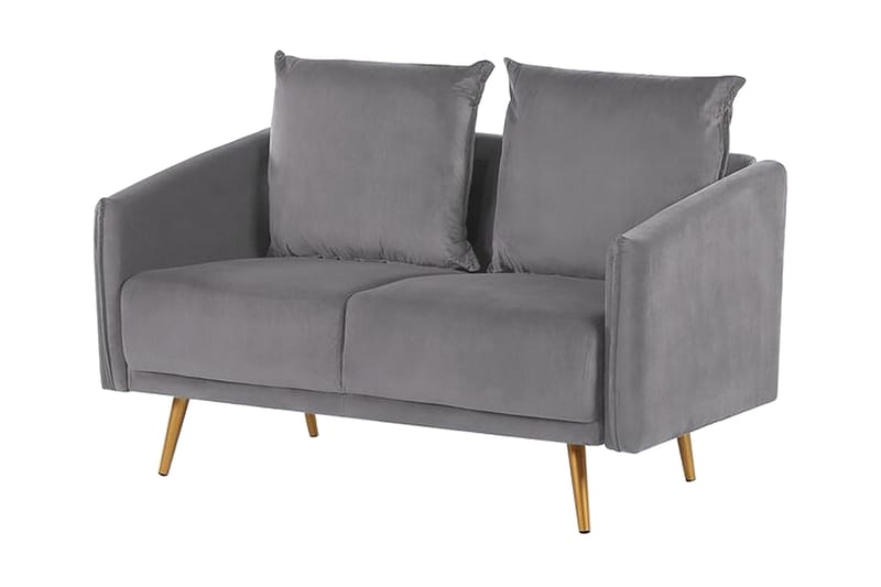 Maurana 2-Pers. Sofa - Velour/Grå - Møbler - Sofaer - 2 personers sofa