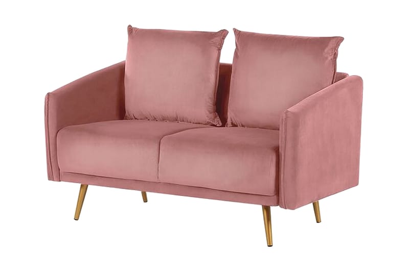 Maurana 2-Pers. Sofa - Velour/Lyserød - Møbler - Sofaer - 2 personers sofa