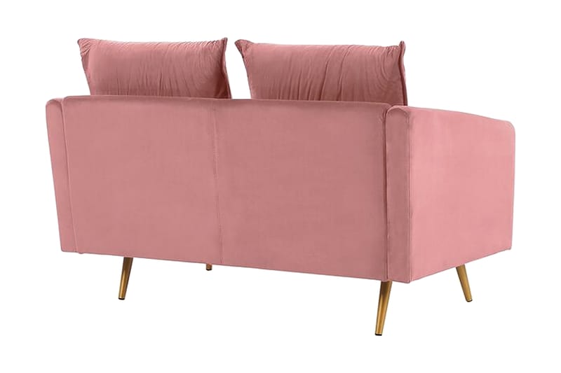 Maurana 2-Pers. Sofa - Velour/Lyserød - Møbler - Sofaer - 2 personers sofa